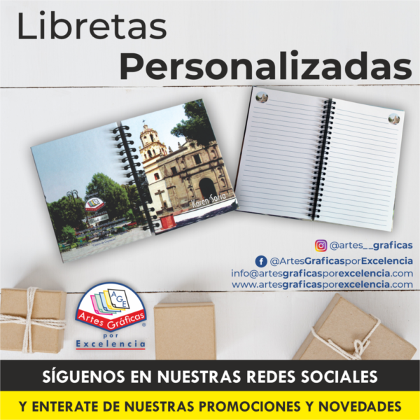 Libreta pasta dura 1/4 de carta