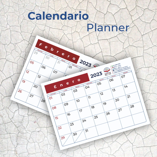 Calendario Planner tamaño carta