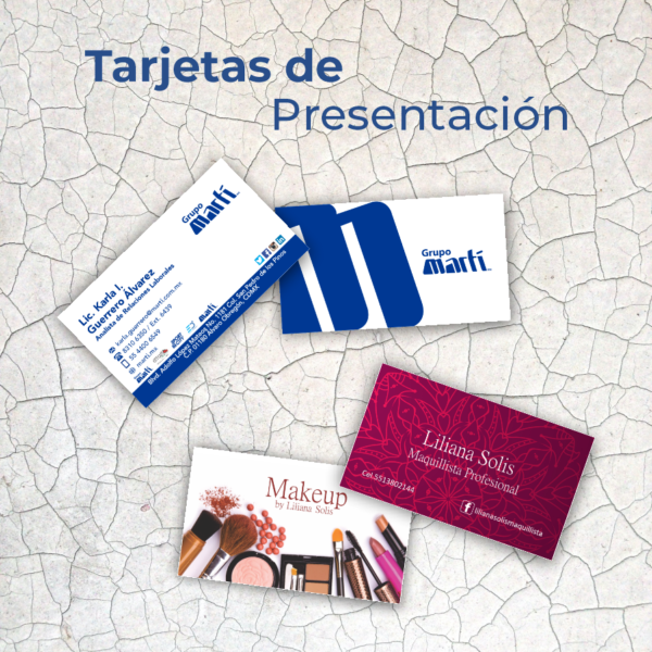 Tarjetas de Presentación Impresas por un lado